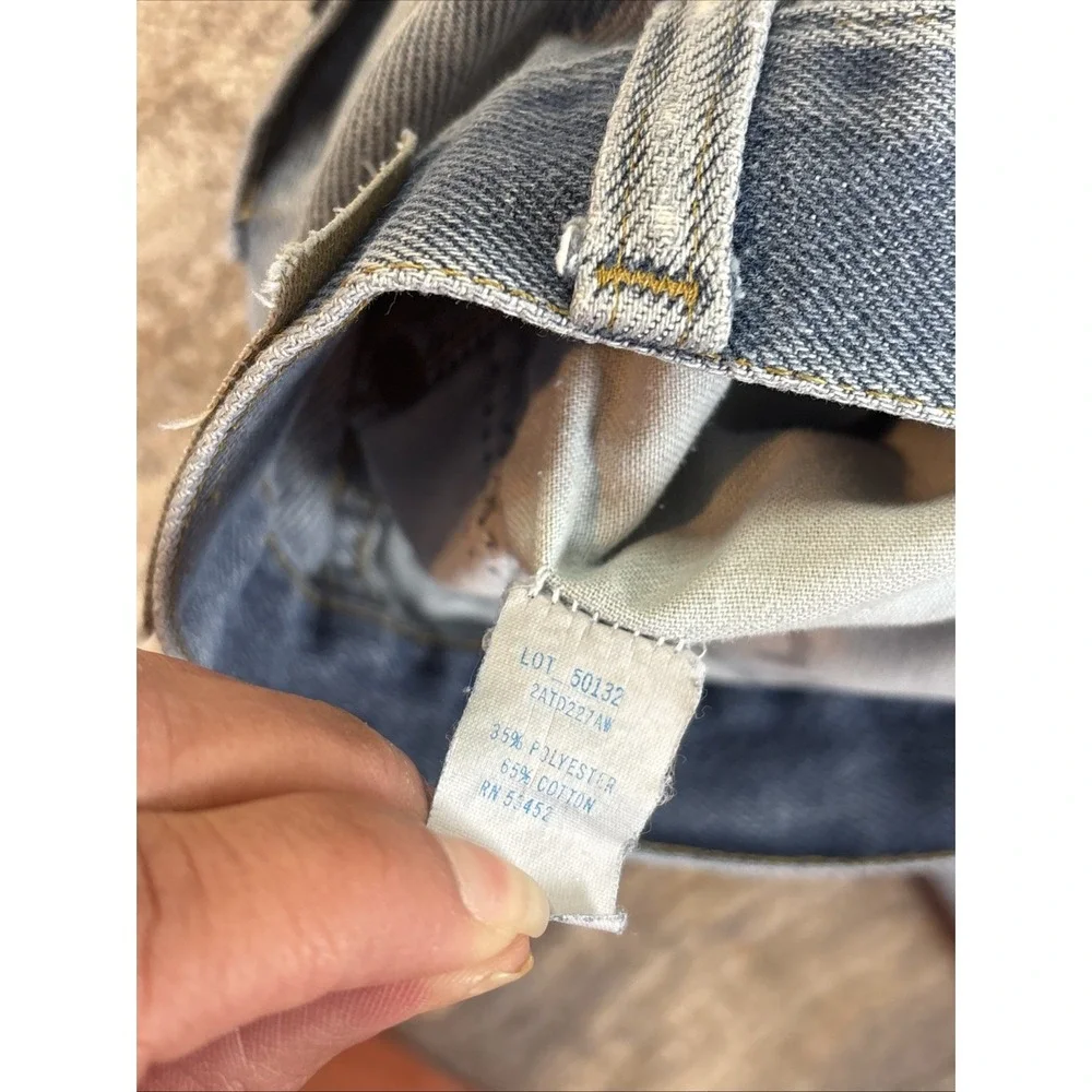 Vintage Roll Bucks‎ Jeans 34x34 USA Made Distressed Faded Straight Leg